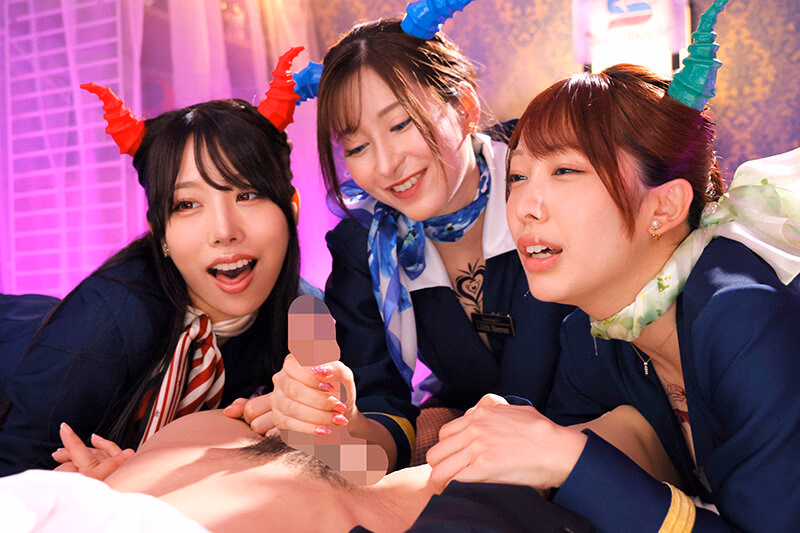 サキュバスエアライン 優秀遺伝子を搾精する淫魔ファーストクラス！セレブ客の行先は天国か地獄か？ 尾崎えりか 夏希まろん 弥生みづき プレビュー画像 7