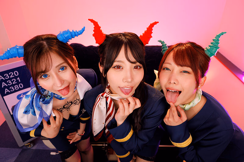 サキュバスエアライン 優秀遺伝子を搾精する淫魔ファーストクラス！セレブ客の行先は天国か地獄か？ 尾崎えりか 夏希まろん 弥生みづき プレビュー画像 6