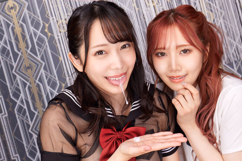 【VR】現役J系秘密クラブ 教師の僕が大潜入SPECIAL ミヅキ＆アミリのエロ攻撃がすんごい！ 口封じWフェラ＆奇跡のEROERO3P！！！！ 斎藤あみり 弥生みづき プレビュー画像 5