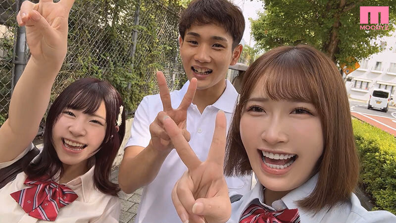 修学旅行中ボクの勃起ビーチクに気づいた陽キャ女子に囲まれ挟まれず～っと乳首をこねこね！くりくり！さすさす！ぎゅいん！同時責め射精され続けた1泊2日 美園和花 沙月恵奈 プレビュー画像 1