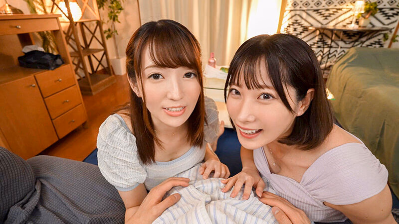 会社の飲み会で終電を逃した美人巨乳後輩OL2人が始発まで僕の家に泊まりに！酔った勢いで挑発されフル勃起した僕のチ○ポを見て、朝まで何回も中出しセックスさせられまくった！ プレビュー画像 1